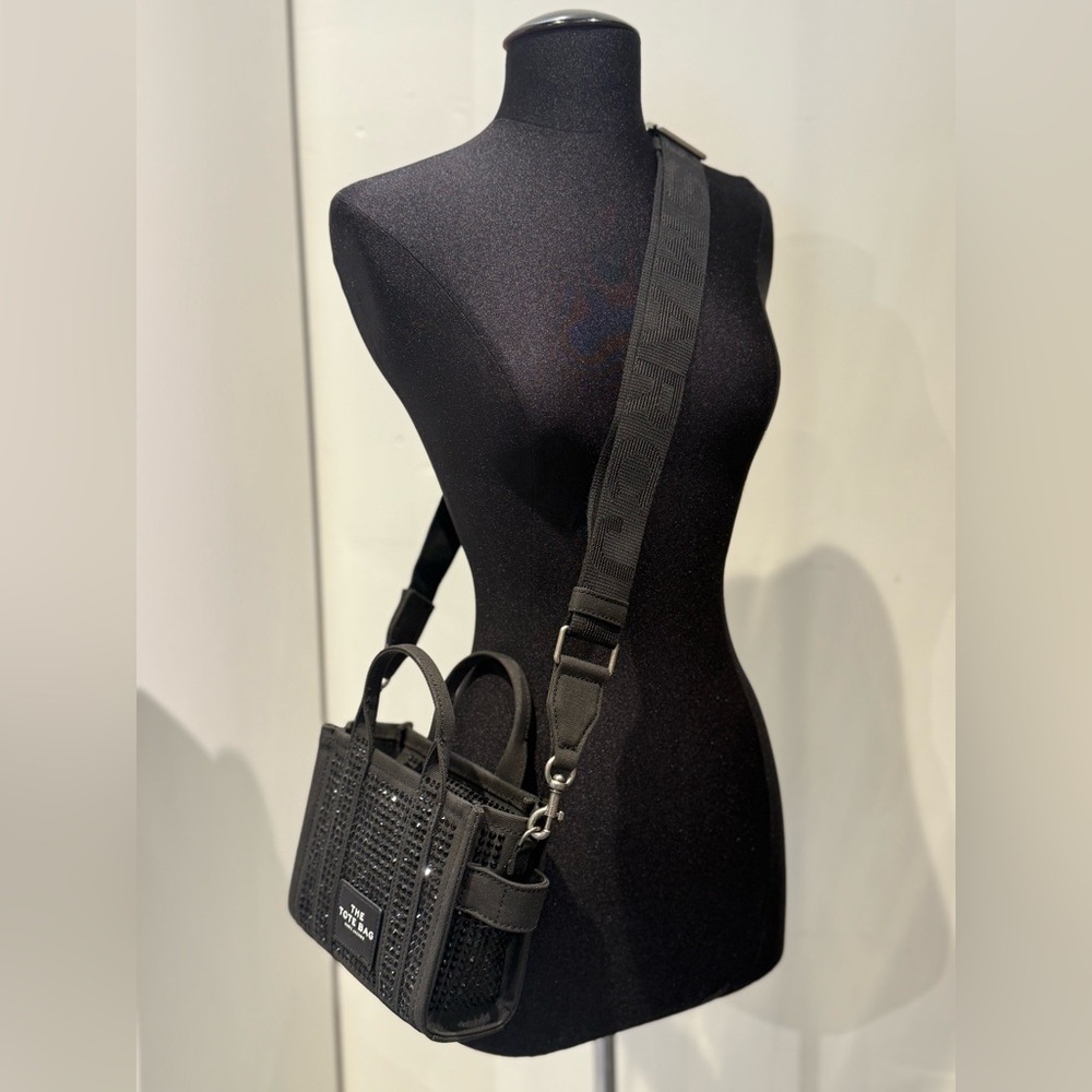 NWT Marc Jacobs The Crystal Canvas Crossbody Tote Bag - black crystal (LAST ONE)